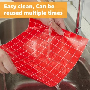 Silicone Baking Mat Roll 16IN*5FT Free Cutting, Non-Slip Pastry Mat, Non-Stick Reusable Air Fryer Liner, Oven Liners, Freeze Dryer Mat, Easily Cut to Size Fit All Ovens Pans Tins Dishes