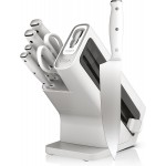 Ninja K12007WHBN NeverDull 7-Piece Prep Knife System, Essential, High Carbon Stainless Steel, Built-in Sharpener, White