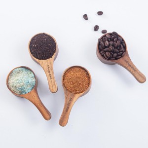 Wood Coffee Scoop-4 Pieces Wooden Scoops...