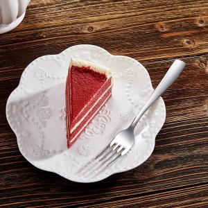 KEAWELL Premium 4-Piece Louis Salad Fork, 18/10 Stainless Steel, Set of 4, Fine Fork Set with Squared Edge, Dishwasher Safe (7.6 inches)