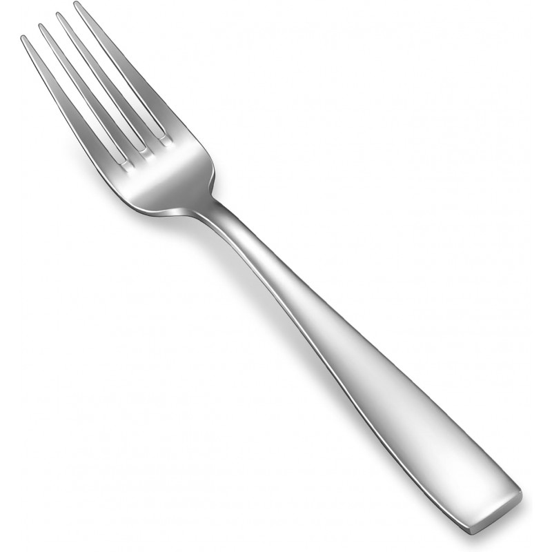 KEAWELL Premium 4-Piece Louis Salad Fork, 18/10 Stainless Steel, Set of 4, Fine Fork Set with Squared Edge, Dishwasher Safe (7.6 inches)