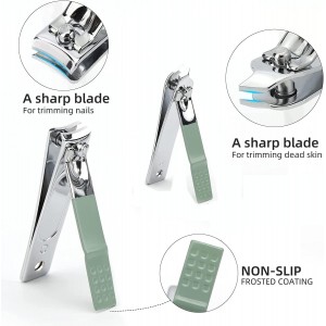 Manicure Set Nail Clipper Set Women Men Nail Clippers Kit Nail Care Kit Toenail Fingernail Cutters Personal Care Tools Manicure Pedicure with Travel Case Nail Grooming Kit Gifts for Women Men
