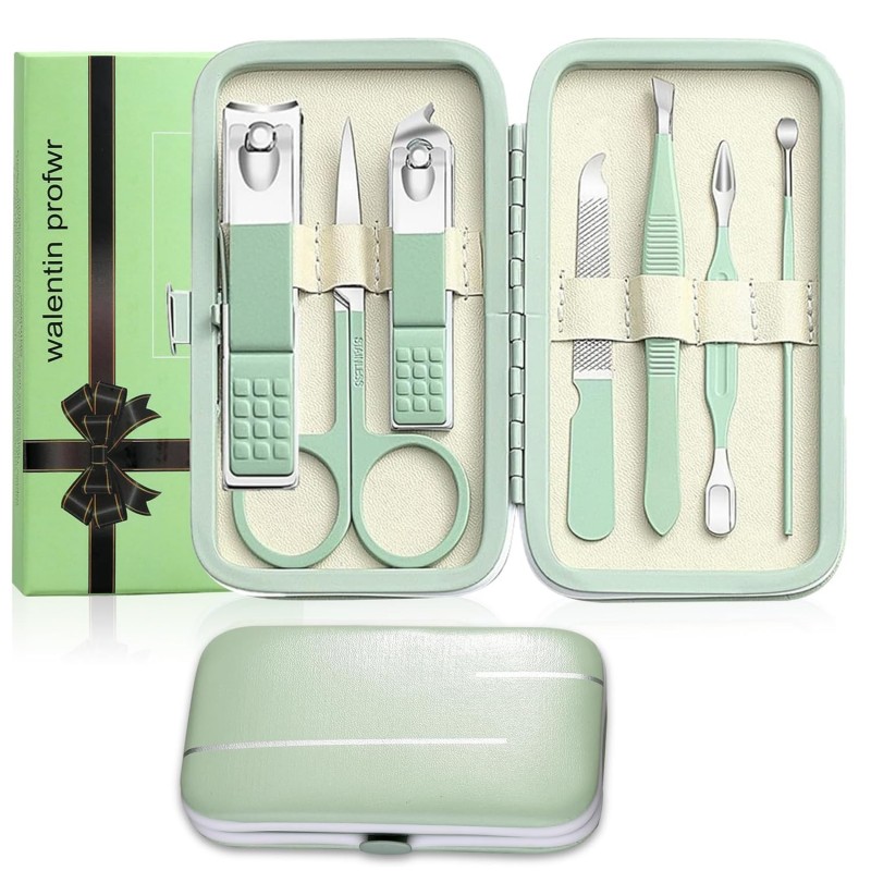 Manicure Set Nail Clipper Set Women Men Nail Clippers Kit Nail Care Kit Toenail Fingernail Cutters Personal Care Tools Manicure Pedicure with Travel Case Nail Grooming Kit Gifts for Women Men