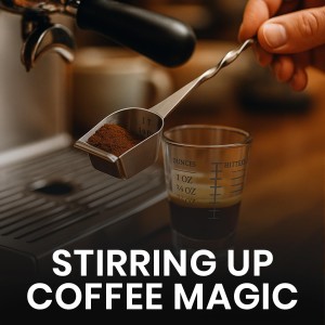 Rattleware Stainless Steel Spoon Twist – Coffee Scoop with Graduated Measure, Long Handled Espresso Spoon, Barista Tool, Coffee Bar Accessories, Measuring Tablespoon for Ground Coffee