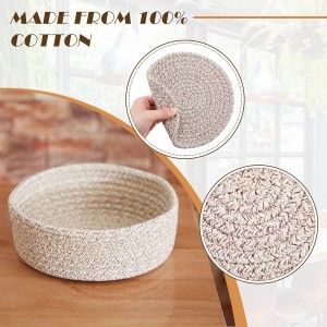 Mumufy 8 Pcs 7 Inch Cotton Trivets for Hot Dishes with Storage Basket Pot Holders Decorative Trivets for Hot Pots and Pans Pads Heat Resistant Plate Mat Table Protector for Kitchen Farmhouse Decor