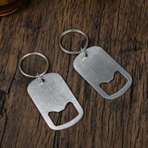 Ouligay 2Pcs Bottle Opener Keychain, Stainless Steel Flat Bottle Opener, Beer Bottle Cap Opener for Beverage Can, Bartender Bottle Opener for Bar Kitchen Restaurant Party Supplies Men Women