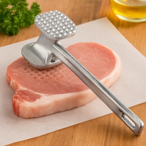Meat Tenderizer Mallet Hammer – Heavy Duty Steak Softener Tool for Beef, Pork, Chicken, and Poultry – Dual-Sided Kitchen Meat Pounder for Tenderizing, Flattening, and Marinating
