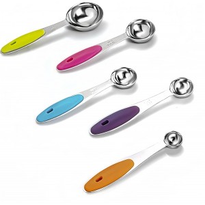 10 Pcs Measuring Cups and Spoons Set,Stackable Metal Measure Cup for Measuring Dry and Liquid Ingredients，Used Kitchen Dry Food, Cooking Baking Measurements