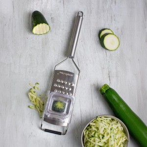 Microplane Professional Series Kitchen Grater new Extra Coarse for Potato, Zucchini, Carrot, Apple, Cabbage and Cheese with Stainless Steel Blades - Made in USA