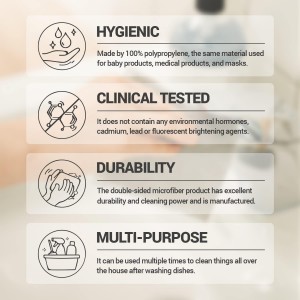 DEARCUS One Day Scrubber Disposable Dishcloth Sheets – Odor-Free Lint-Free Non-Scratch Melt-Blown PP Cleaning Cloths for Dishes, Cookware, Cooktop & Bathroom | Gray, 1 Pack 60 Sheets (~2 Month Supply)