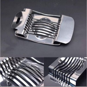 Slicer for Hard Boiled Eggs, Stainless Steel Wire, Heavy Duty Aluminium Egg Cutter Dishwasher Safe 15x8cm