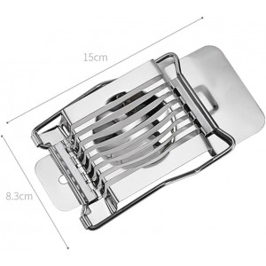 Slicer for Hard Boiled Eggs, Stainless Steel Wire, Heavy Duty Aluminium Egg Cutter Dishwasher Safe 15x8cm