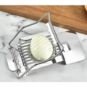 Slicer for Hard Boiled Eggs, Stainless Steel Wire, Heavy Duty Aluminium Egg Cutter Dishwasher Safe 15x8cm