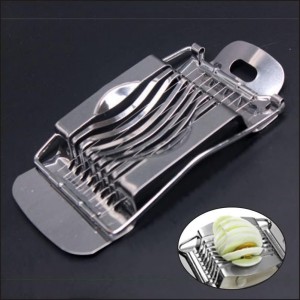 Slicer for Hard Boiled Eggs, Stainless Steel Wire, Heavy Duty Aluminium Egg Cutter Dishwasher Safe 15x8cm