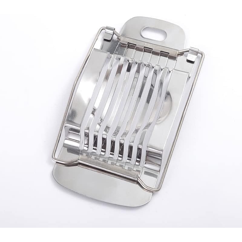 Slicer for Hard Boiled Eggs, Stainless Steel Wire, Heavy Duty Aluminium Egg Cutter Dishwasher Safe 15x8cm