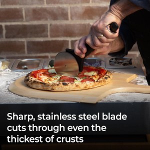 Everdure Pizza Cutter Wheel - Powerful One-Cut Stainless Steel Blade, Durable and Comfortable Grip, Protective Case Included, Dishwasher Safe, Ideal for Pizza Lovers, Chefs, Cooks, Bakers