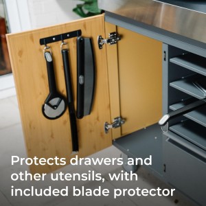 Everdure Pizza Cutter Wheel - Powerful One-Cut Stainless Steel Blade, Durable and Comfortable Grip, Protective Case Included, Dishwasher Safe, Ideal for Pizza Lovers, Chefs, Cooks, Bakers