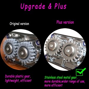 【PLUS】Meat Tenderizer for All KitchenAid Household Stand Mixers- Mixers Accesssories Attachment with Stainless Steel Gears, Black【Improved Extended New Version】