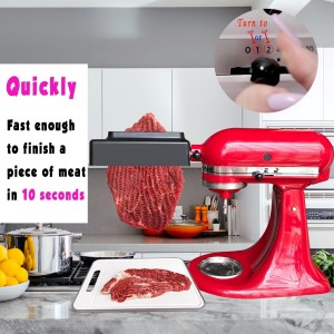 【PLUS】Meat Tenderizer for All KitchenAid Household Stand Mixers- Mixers Accesssories Attachment with Stainless Steel Gears, Black【Improved Extended New Version】