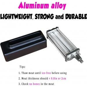 【PLUS】Meat Tenderizer for All KitchenAid Household Stand Mixers- Mixers Accesssories Attachment with Stainless Steel Gears, Black【Improved Extended New Version】