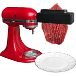 【PLUS】Meat Tenderizer for All KitchenAid Household Stand Mixers- Mixers Accesssories Attachment with Stainless Steel Gears, Black【Improved Extended New Version】