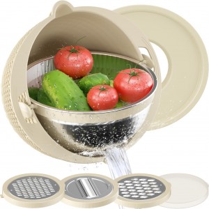 4-1 Colander with Bowl Set - Rotatable S...