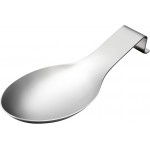 Dependable Industries Inc. Essentials Brushed Finished Stainless Steel Spoon Rest Spatula Ladle Holder, Heavy Duty, Dishwasher Safe For Kitchen Stovetop (1)