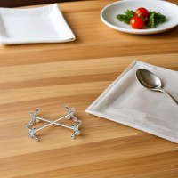 Cabilock Stainless Steel Chopsticks Holder and Rest Compact Cutlery Stand for Fork Spoon Knife Tableware Organizer for Kitchen and Dining Silver Flatware Rack