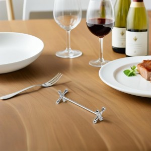 Cabilock Stainless Steel Chopsticks Holder and Rest Compact Cutlery Stand for Fork Spoon Knife Tableware Organizer for Kitchen and Dining Silver Flatware Rack