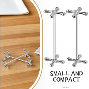 Cabilock Stainless Steel Chopsticks Holder and Rest Compact Cutlery Stand for Fork Spoon Knife Tableware Organizer for Kitchen and Dining Silver Flatware Rack