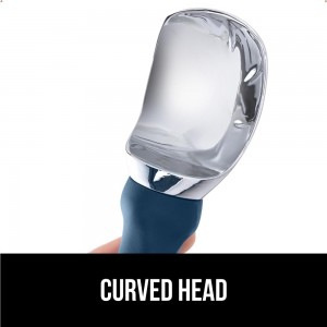 GORILLA GRIP BPA-Free Heavy Duty Ice Cream Scoop, Comfortable Ergonomic Handle, Professional Grade Scooper for Perfect Round Scoops, Spoon Frozen Hard Gelato, Sorbet, Cookie Dough, Kitchen Tool, Blue