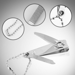 Mudder 28 Pcs Fingernail Nail Clippers Bulk Stainless Steel Toenail Clippers Thick Portable Travel Manicure Kit for Men and Women(Multifunctional Style)