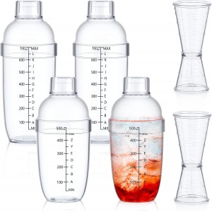 Uiifan 6 Pcs Plastic Cocktail Shaker Set...