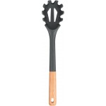 Silicone Pasta Fork, Kitchen Heat Resistant Noodle Spoon Server, BPA Free Spaghetti Strainer,12.8 inch (Grey)