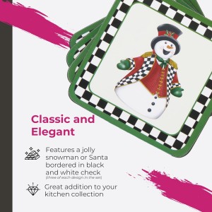 Pimpernel Black & White Collection Coasters, Set of 6 – 4