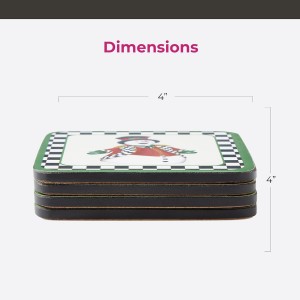 Pimpernel Black & White Collection Coasters, Set of 6 – 4