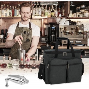 Bartender Kit, 11-Piece Cocktail Shaker Set with Bartender Travel Carrying Bag