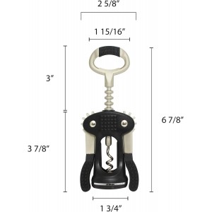 TrueCraftware- Zinc Alloy Champagne Bottle Opener- Wing Corkscrew Wine Bottle Opener Multifunctional Bottles Opener Manual Cork Screw Great Bottle Openers For Bartenders Restaurants & Home