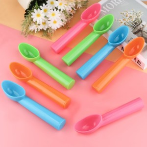8 Pack Plastic Ice Cream Scoop Nonstick Ice Cream Spoon with Comfort Handle for Ice Cream Fruit Yogurt Potato Meat Balls Rice Dishes - Assorted Color