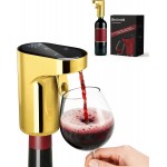 5-in-1 Electric Wine Decanter & Smart Liquor Dispenser - Easter Party Essential | Automatic Aerator with 1-999ml Precision Dosing | Easter Gift for Wine Lovers, Whiskey Enthusiasts & Hosts(Gold)