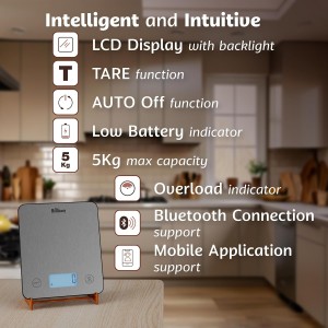 Smart Food Scale for Meal Prep – Digital Kitchen Scale with App, Calorie & Macro Tracking, Nutritional Calculator, Portion Control, Grams & Ounces, Healthy Cooking & Weight Loss