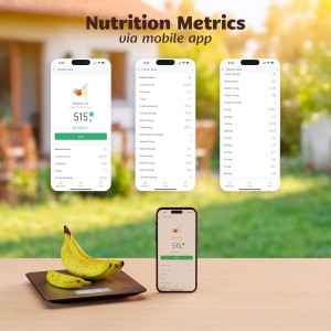 Smart Food Scale for Meal Prep – Digital Kitchen Scale with App, Calorie & Macro Tracking, Nutritional Calculator, Portion Control, Grams & Ounces, Healthy Cooking & Weight Loss