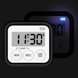 Timer, Kitchen Timers for Cooking Classroom Timer for Kids Teachers Magnetic Digital Timers 2 Pack, Black