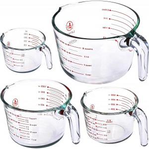 Le’raze Glass Measuring Cups Set of 4 ...