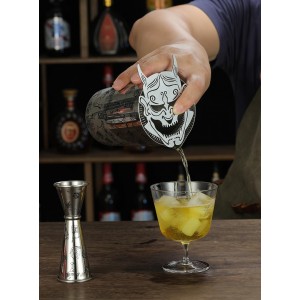 Creative Cocktail Strainer Bar Strainer with Demon Face Design Stainless Steel