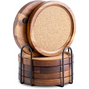 Wood Cork Coasters for Drinks Absorbent ...