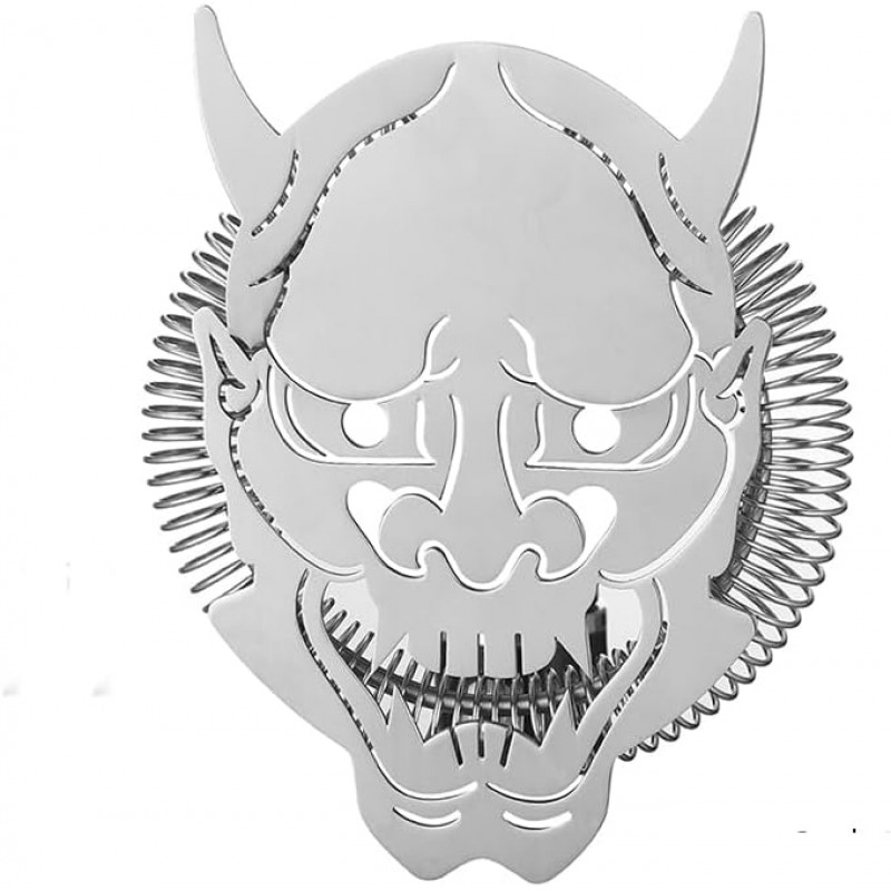 Cocktail Strainer Bar Strainer with Demon face Design Stainless Steel