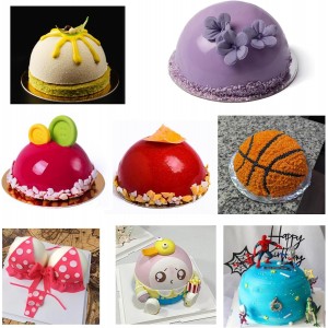 6 Inch Dome Cake Pan, DIY 3D Half Football Soccer Shaped Hemisphere Cake Mold, Aluminum Alloy Cake Molds Nonstick Baking Tools