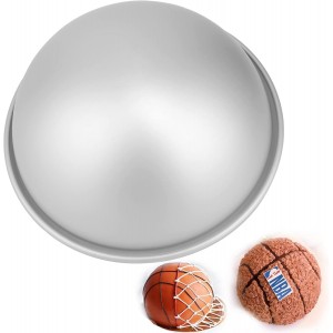 6 Inch Dome Cake Pan, DIY 3D Half Football Soccer Shaped Hemisphere Cake Mold, Aluminum Alloy Cake Molds Nonstick Baking Tools