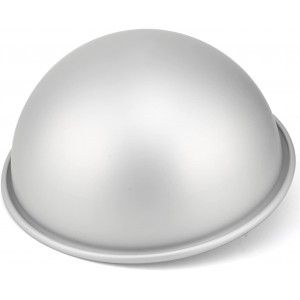 6 Inch Dome Cake Pan, DIY 3D Half Football Soccer Shaped Hemisphere Cake Mold, Aluminum Alloy Cake Molds Nonstick Baking Tools